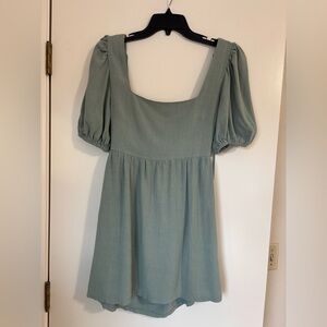 4SI3NNA Puff Sleeve Mini Dress
